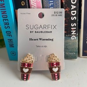 Christmas Earrings. Coffee Cup with whipped cream SUGARFIX earrings